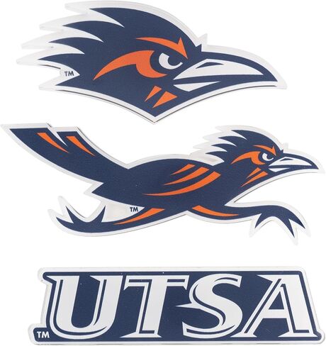 مغناطيس أكريليك من جامعة صبار الصحراء في سان أنطونيو، 3 عبوات من تصميم UTSA Roadrunners الزخرفي مرخص رسميًا (مجموعة المغناطيس A) in Kuwait