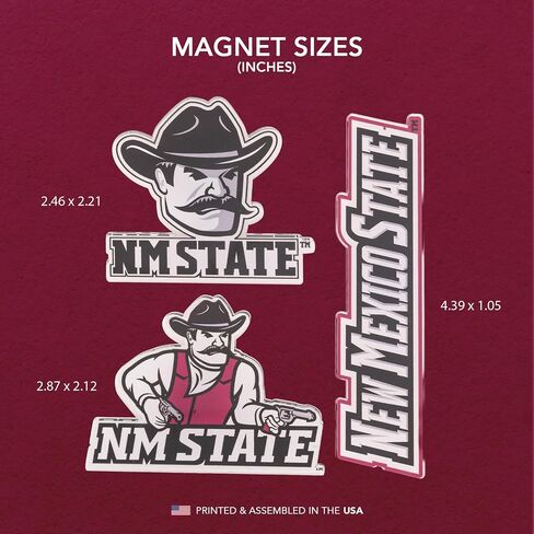 Desert Cactus New Mexico State University Acrylic Magnet 3 Pack NMSU Aggies Decorative Design Officially Licensed (Magnet Set A) in Kuwait