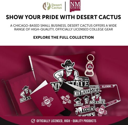 Desert Cactus New Mexico State University Acrylic Magnet 3 Pack NMSU Aggies Decorative Design Officially Licensed (Magnet Set A) in Kuwait