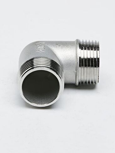 1/4 "3/8" 1/2 "3/4" 1 "الكوع 90 درجة بزاوية 304 الفولاذ المقاوم للصدأ الذكور تركيب الأنابيب الملولبة (3/4") in Kuwait