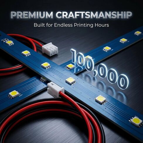 متوافق مع مجموعة إضاءة Flashforge AD5X LED، قطعتين من اللوحة البديلة | ملحق طابعة ثلاثية الأبعاد لجهاز Adventurer 5M و5M Pro، مما يساعد على عرض الطبقات وتفاصيل الإعداد والصيانة الروتينية داخل الوحدة. in Kuwait