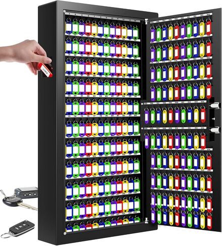 254 مفتاحًا لصندوق قفل المفتاح الرقمي على الحائط مع رمز، صندوق قفل مفتاح مضاد للسرقة عالي التحمل مع فتحة جانبية وعلامات مفاتيح ملونة لمكتب تأجير مرآب السيارات in Kuwait