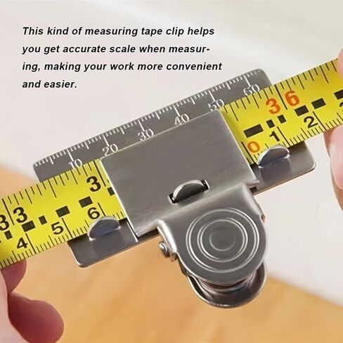 Metal Tape Measure Clip Holder Precision Marking Guide Woodworking Layout Tool Ruler Positioning Clamp Drawing Scribing Measuring Accessory in Kuwait