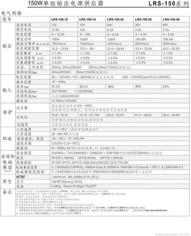 Switching Power Supply LRS-150-24V/12V/15V/36V/48V150W(LRS-150-36) in Kuwait