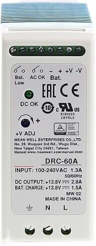 DRC-Series 60W 100W إمداد طاقة السكك الحديدية مخرج واحد (Drc-60b 27.6v، 100W) in Kuwait