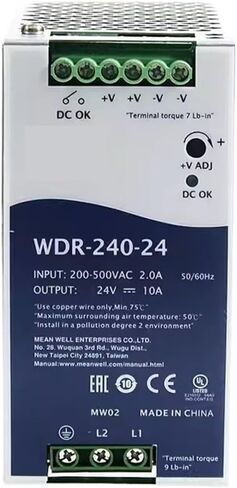 WDR-240 WDR-240-24 WDR-240-48 240 واط تحويل التيار الكهربائي 220 فولت / 380 فولت (Wdr-240-48v 5a) in Kuwait