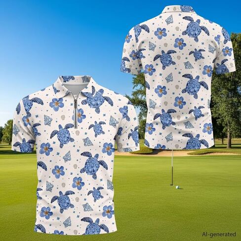 INSTANTARTS Matching Couple Outfits Mens Golf Shirts Short Sleeve Workout Tops and Women's Golf Sleeveless Shirts 1/4 Zip Up in Kuwait
