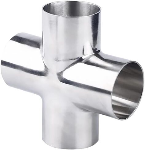 1" Welding OD 25mm Cross Tee 4 Way Pipe Fitting Stainless Steel 304 in Saudi Arabia