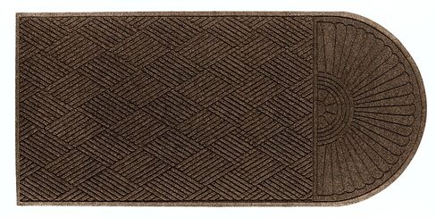 M+A Matting 22248 Waterhog Eco Grand Premier PET من ألياف البوليستر ذات طرف واحد لمدخل داخلي/خارجي، سجادة أرضية من المطاط SBR، طول 5-1/2 بوصة × عرض 3 بوصة، سمك 3/8 بوصة، بني كستنائي in Kuwait