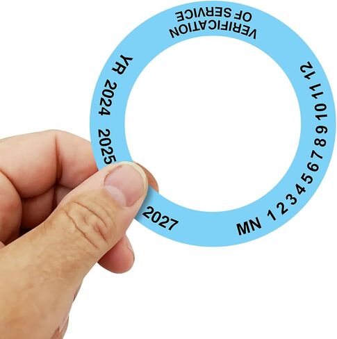 طوق التحقق من الخدمة باللون الأزرق لمدة 4 سنوات من SmartSign من عام 2024-2027" طوق طفاية حريق | بلاستيك 3 × 3 بوصة، صنع في الولايات المتحدة الأمريكية in Kuwait