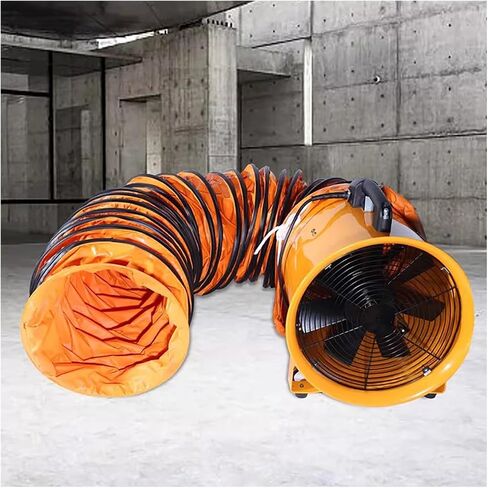 20 8 10 12 14 16 30 36 18 بوصة خرطوم أنابيب مرن من البولي فينيل كلوريد، أنابيب Hvac مثبطات اللهب لمنفاخ المرافق/مروحة العادم، أنبوب هواء خرطوم تهوية مؤقت محمول قابل للطي (طول 6.6 قدم، قطر 12 بوصة/30 سم) in Kuwait