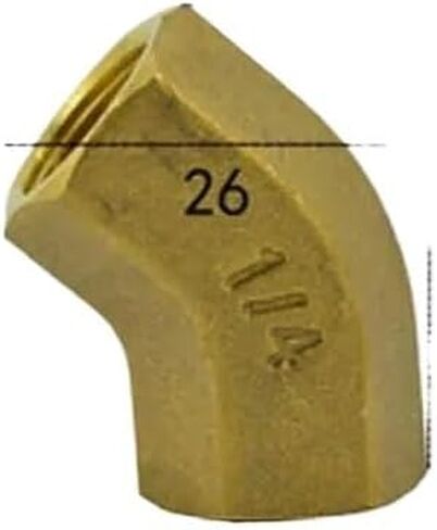 1/4" NPT Equal Female Brass 45 Degree Elbow Pipe Fitting Coupler Connector Water Gas Oil in Saudi Arabia