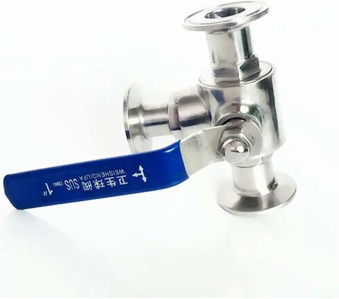 صالح 32 مللي متر 1-1/4 "الأنابيب OD x 1.5" ثلاثي المشبك L-ميناء الكرة صمام SUS 304 الفولاذ المقاوم للصدأ تخمير البيرة المنزل in Kuwait