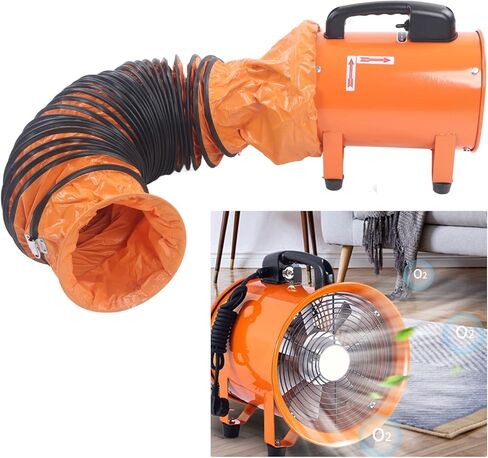 Generic Flexible Duct Hose, 8in PVC Industrial Ventilation Ducting with Carbon Wire Spring and Retardant, for Exhaust Fans in Factories Basements Farms (GenericVXMY1U8E-11) in Kuwait
