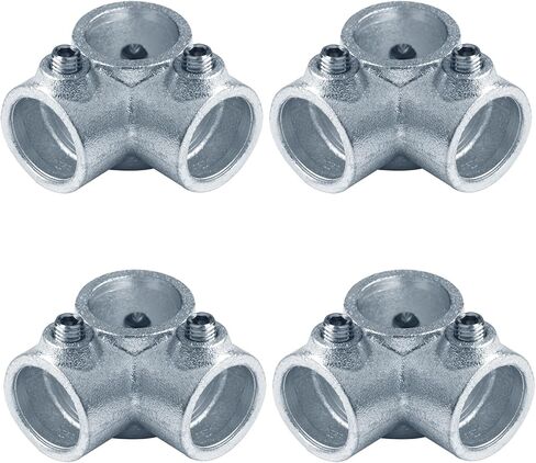 4 PCS Structural Pipe Railing Fitting, 90 Degree Side Outlet Tee Fits 1" Schedule 40 Galvanized Pipe in Kuwait