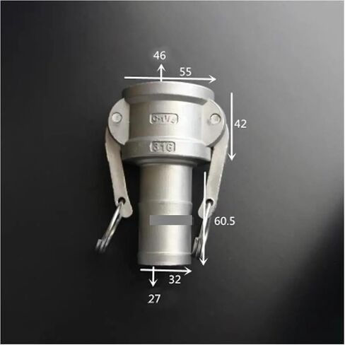 1-1/4" Hosetail x Socket Type C Camlock Quick Disconnect Coupling 316 Stianless Cam Groove in Saudi Arabia
