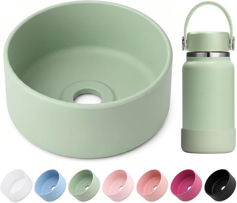 حذاء من السيليكون متوافق مع زجاجة Hydro Flask Micro سعة 6.7 أونصة، غطاء حماية سفلي مضاد للانزلاق وتقليل الضوضاء، ملحقات زجاجة مياه صغيرة خالية من مادة BPA in Kuwait