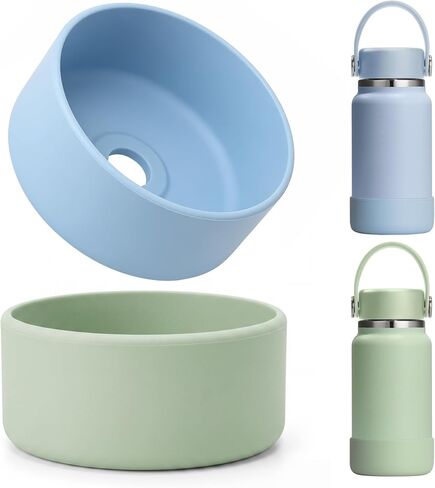 حذاء من السيليكون متوافق مع زجاجة Hydro Flask Micro سعة 6.7 أونصة، غطاء حماية سفلي مضاد للانزلاق وتقليل الضوضاء، ملحقات زجاجة مياه صغيرة خالية من مادة BPA in Kuwait