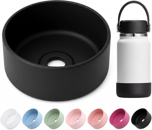 حذاء من السيليكون متوافق مع زجاجة Hydro Flask Micro سعة 6.7 أونصة، غطاء حماية سفلي مضاد للانزلاق وتقليل الضوضاء، ملحقات زجاجة مياه صغيرة خالية من مادة BPA in Kuwait