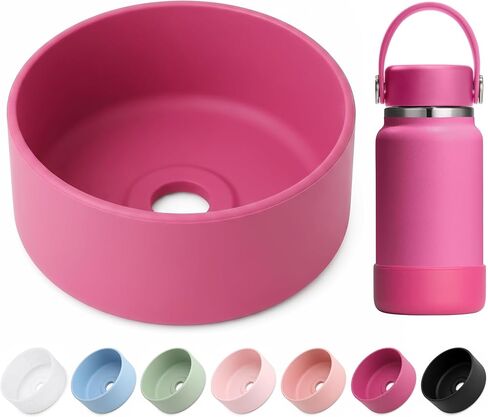 حذاء من السيليكون متوافق مع زجاجة Hydro Flask Micro سعة 6.7 أونصة، غطاء حماية سفلي مضاد للانزلاق وتقليل الضوضاء، ملحقات زجاجة مياه صغيرة خالية من مادة BPA in Kuwait