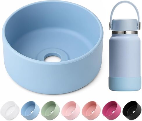 حذاء من السيليكون متوافق مع زجاجة Hydro Flask Micro سعة 6.7 أونصة، غطاء حماية سفلي مضاد للانزلاق وتقليل الضوضاء، ملحقات زجاجة مياه صغيرة خالية من مادة BPA in Kuwait