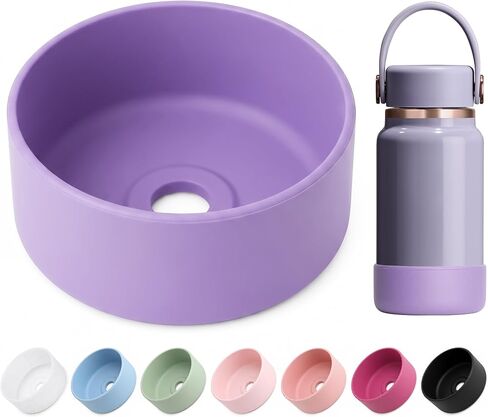 حذاء من السيليكون متوافق مع زجاجة Hydro Flask Micro سعة 6.7 أونصة، غطاء حماية سفلي مضاد للانزلاق وتقليل الضوضاء، ملحقات زجاجة مياه صغيرة خالية من مادة BPA in Kuwait