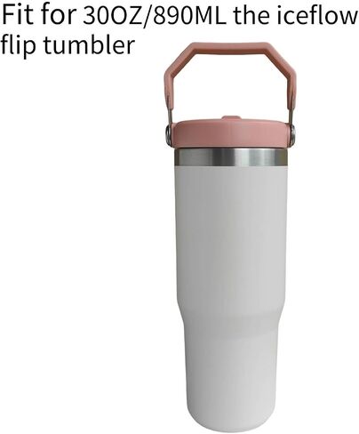 Replacement 30oz and 20oz Leak Proof Tumbler Lid With Straw - Fit For Stanley OLD VERSION Iceflow Flip 30oz, 20oz Tumbler (Grey, 20oz and 30oz) in Kuwait