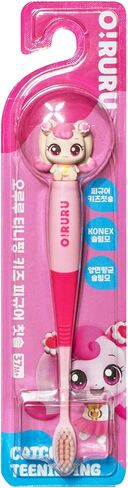 Catch Teenieping Character Compact Head Toothbrush, Soft bristles & Easy to Hold Toothbrush, 하츄핑 in Kuwait