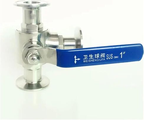 صالح 25 مللي متر 1 "الأنابيب OD x 1.5" ثلاثي المشبك T-Port الكرة صمام SUS 316L الفولاذ المقاوم للصدأ تخمير البيرة المنزل مصنع in Kuwait