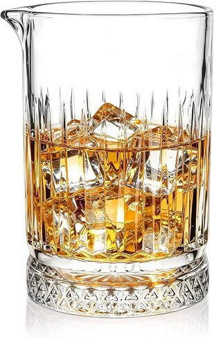 زجاج خلط الكوكتيل، فاخر 23oz، إكسسوارات نادل كريستال، كوب زجاجي لخلط وتحريك الكوكتيلات، قاعدة سميكة وقوية، مثالية لمانهاتن، مارتيني، ويسكي in Kuwait