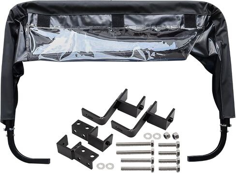 مجموعة غطاء المطر للحقيبة الخلفية العالمية مناسبة لمعظم سيارات نادي الركاب/EZGO/Yamaha، غطاء المطر الخلفي لحقيبة الجولف - أسود/أصفر in Kuwait