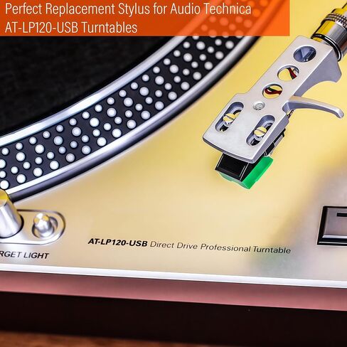 ATN95E Elliptical Diamond Record Needle Replacement Stylus for Audio-Technica AT-LP120-USB Turntables Record Player, Compatible with AT95E,AT-95,AT-93,AT-3400,AT-3401,AT-3410,AT-3450 Phono Cartridges in Kuwait