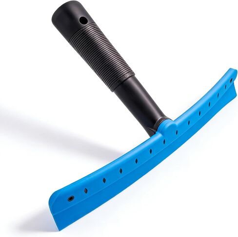 FOSHIO TPU Squeegee 10-Inch Blade with 4 Extension Poles (Extends up to 63 Inches), Anti-Slip Grip Handle Rubber Squeegee Streak-Free Cleaning for Car Windows, Shower Doors, Mirrors, Glass in Kuwait