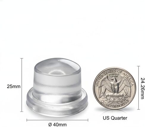 Clear Door Knob Wall Protector 2 Pack, 1.5" Silicone Wall Shield & Self-Adhesive Bumper Guard, Noise Dampening Door Stopper for Wall Protection, Discreet Furniture & Cabinet Guard in Kuwait
