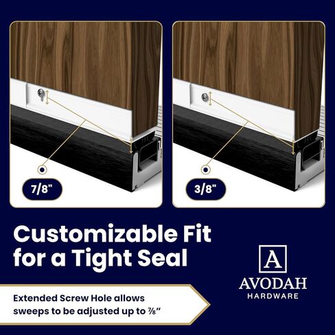 36 Inch White, Adjustable Double Bubble Door Sweep for Exterior Doors, Under Door Seal with Drip Edge and Punched Drainage Channel, Pre-notched for Weatherstripping, Trim-to-Fit, Paintable Screw Cover in Kuwait