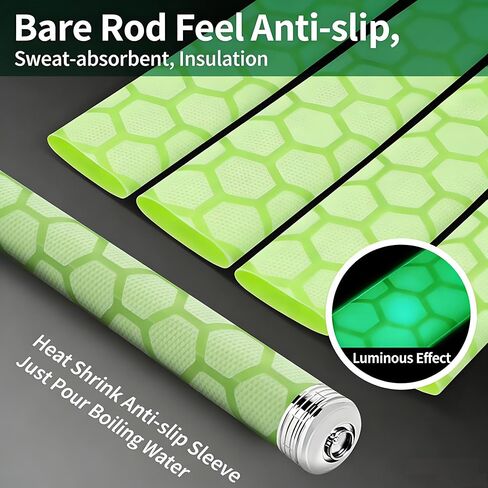 Honeycomb Pattern Heat Shrink Insulation Tubing for Fishing Rod Grip Wrap and Sports Equipment Handles,Luminous Tubing Glow in The Dark, 40 Inch Length, 2:1 Shrink Ratio, 8 Size (1, 1M-15MM) in Kuwait