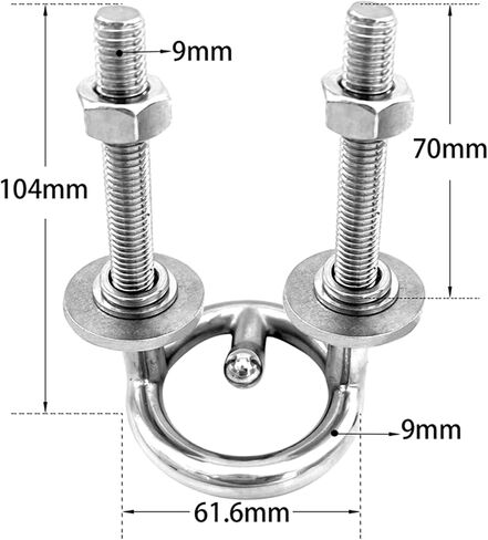 البحرية الفولاذ المقاوم للصدأ Transom جبل المياه التزلج سحب قارب هوك 2-1/2 "حلقة in Kuwait