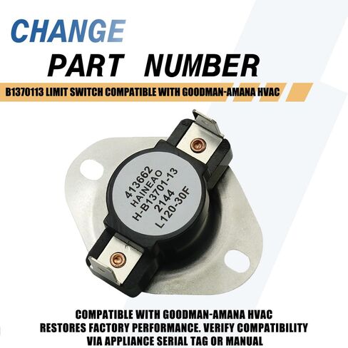 B1370113 مفتاح الحد 120F متوافق مع Goodman-Amana HVAC in Kuwait