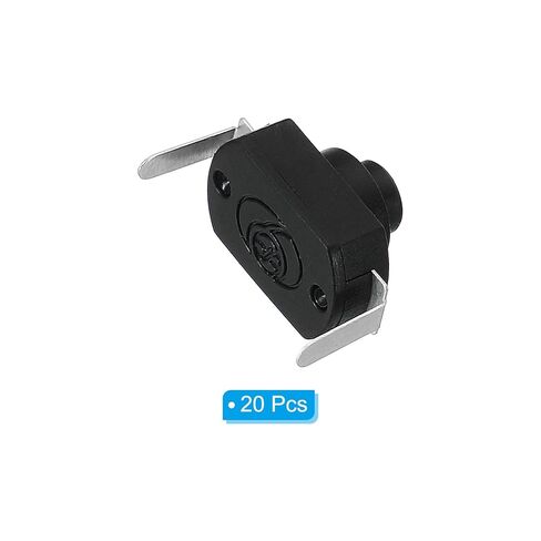 مفتاح زر ضغط من PATIKIL، 20 قطعة دبوس منحني للتشغيل/الإيقاف ذاتي القفل DC 30V 1A مفتاح تحكم دقيق لمنفذ ضوء المصباح اليدوي DIY، أسود in Kuwait