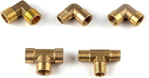 1 قطعة 1/8 "1/4" 3/8 "1/2" 3/4 "ذكر/أنثى خيط L-نوع هوائي/السباكة تركيب الأنابيب النحاسية زيت الماء الغاز (T-F ، 3/4 بوصة) in Kuwait