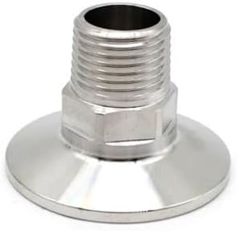 1/4 "3/8" 1/2 "3/4" 1 "-4" NPT ذكر × 0.5 "0.75" 1.5 "2" -4 "ثلاثي المشبك موصل وصلة أنابيب 304 316L الفولاذ المقاوم للصدأ (1l4-NPT-K25.4، SUS304) in Kuwait