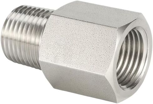 1 قطعة أنثى BSPT إلى ذكر NPT أنثى NPT إلى ذكر 1/8" 1/4" 3/8" 1/2" 3/4" موصل تركيب الأنابيب 316 الفولاذ المقاوم للصدأ (NPT(F) إلى BSPT(M)، 1 بوصة × 1 بوصة) in Kuwait