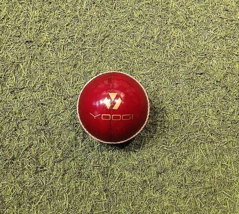 Yoogi Four Piece Leather Cricket Ball Adult Size (Pack of 2) (Test LITE, Pack of 2) in Kuwait
