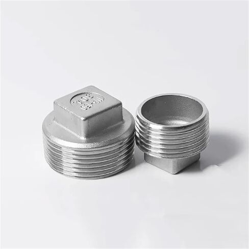1-1/2" 1/2" 3/4" BSPP ذكر الموضوع 304 الفولاذ المقاوم للصدأ عرافة رئيس نهاية غطاء الأنابيب المناسب موصل مقرنة (304SS NPT الموضوع، 1/2") تركيبات السباكة in Kuwait