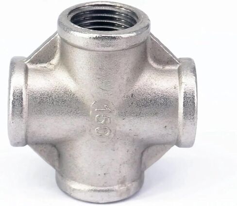 1/2" Female 304 Stainless Steel Cross 4 Way Connector Pipe Fitting water oil air Plumbing Fittings in Kuwait
