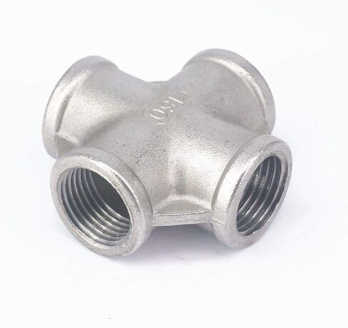 1/2" Female 304 Stainless Steel Cross 4 Way Connector Pipe Fitting water oil air Plumbing Fittings in Kuwait