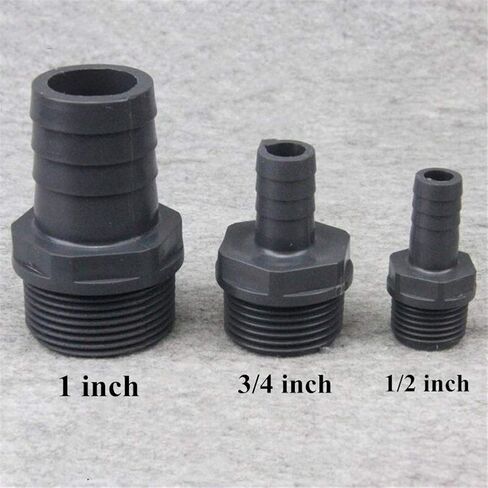 موصل الأنابيب 10 قطع 1/2"-1" خيط ذكر إلى 8-30 مم موصل أنابيب المياه الناعمة وصلات UPVC أجزاء خرطوم الري (اللون: 25 مم، مواصفات الخيط: 1l2 بوصة) تركيبات السباكة in Kuwait