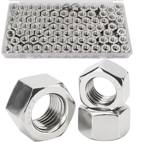 #10-32 Hex Nuts, 60 Pack 304 (A2-70) Stainless Steel Hardware Nuts,Standard Inch Fine Thread Nuts (hex nut, #10-32 60pcs) in Kuwait