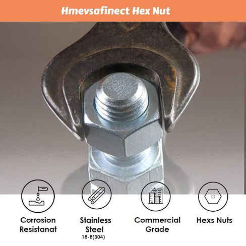 #10-32 Hex Nuts, 60 Pack 304 (A2-70) Stainless Steel Hardware Nuts,Standard Inch Fine Thread Nuts (hex nut, #10-32 60pcs) in Kuwait