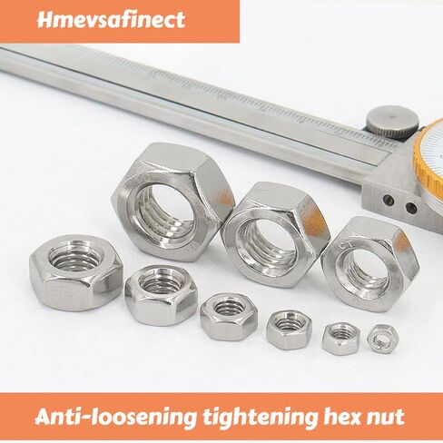#10-32 Hex Nuts, 60 Pack 304 (A2-70) Stainless Steel Hardware Nuts,Standard Inch Fine Thread Nuts (hex nut, #10-32 60pcs) in Kuwait